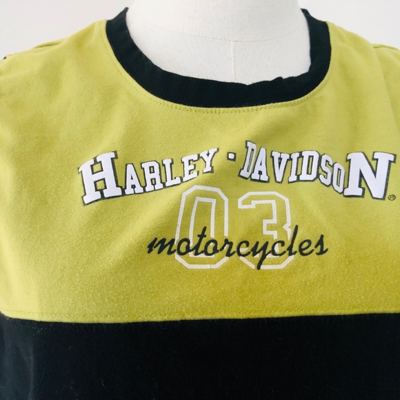 Harley Davidson Tee Shirt Pullover Lime Green Black Extra Large Sleeveless - Picture 3 of 7